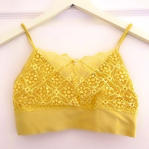 bralette yellow eyelet small - Picture 3 of 7